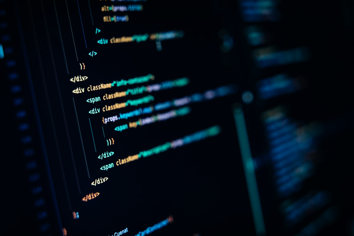 Close-up of code on a computer screen during WordPress plugin development