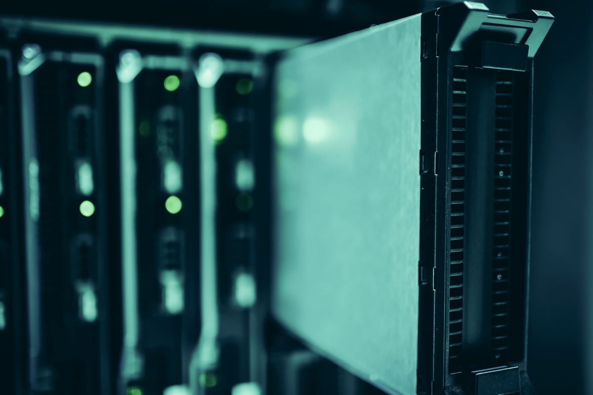 Data center server racks representing multi-tenant SaaS infrastructure